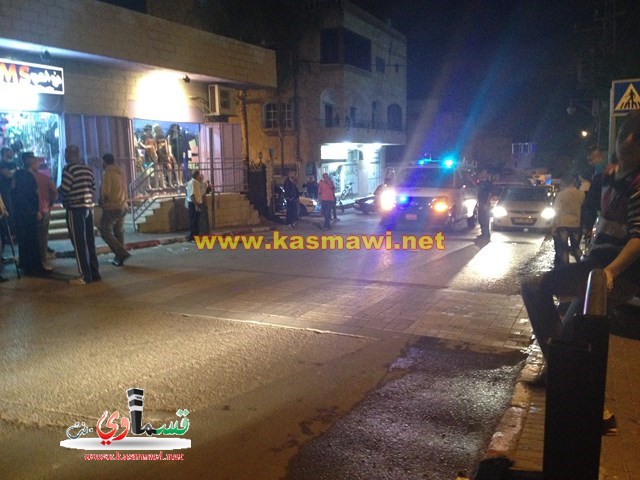 كفرقاسم : اطلاق نار واصابة صاحبة المحل بعيارات نارية في شارع الشهداء 